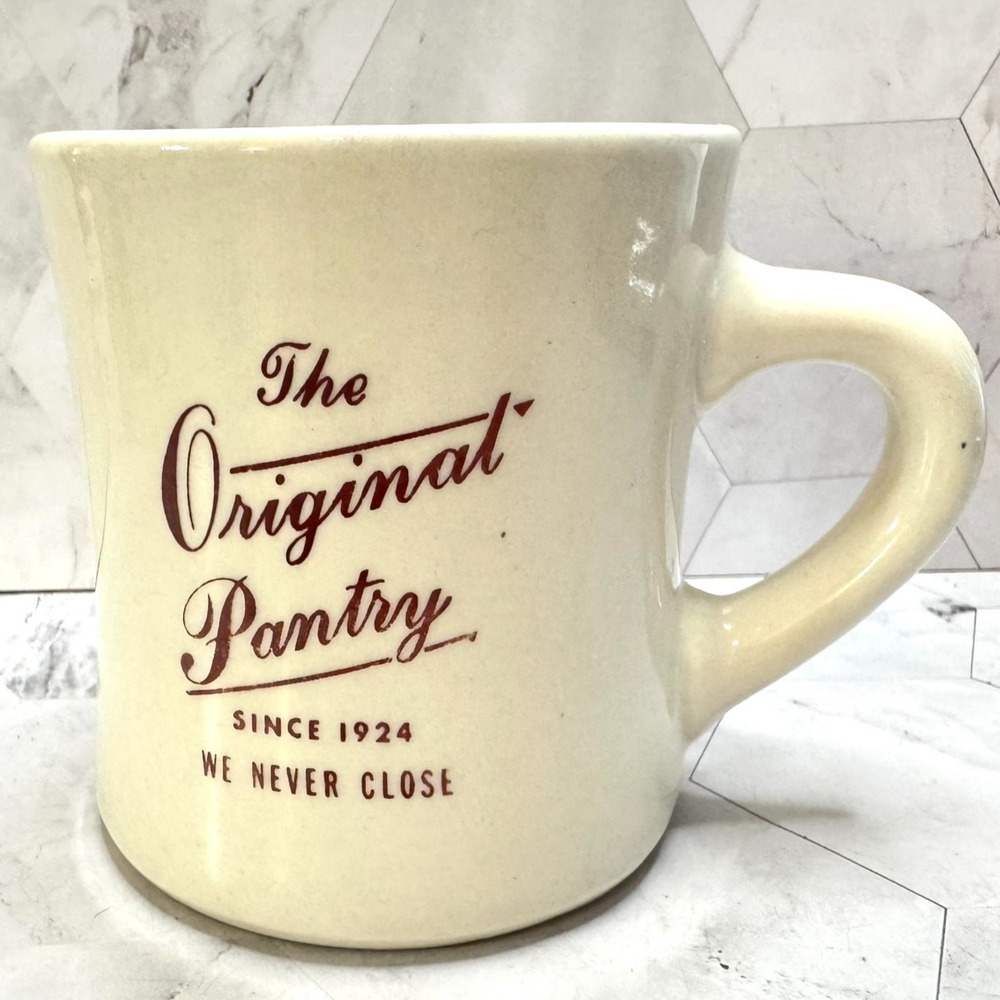 The Original Pantry Since 1924 We Never Close Coffee Mug Cup Ultima Vintage EUC